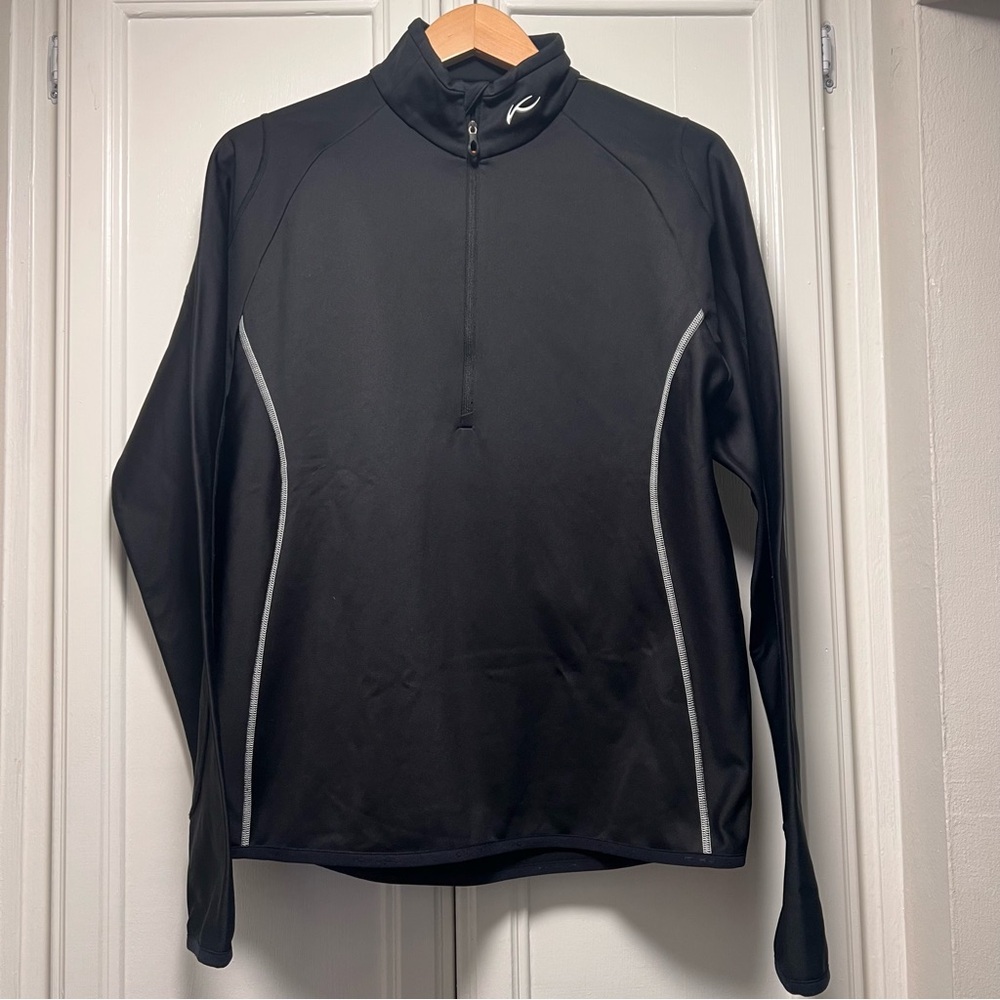 KJUS Men’s Black 1/2 Zip Performance Golf Jacket Size L / EU 52 Large Classic